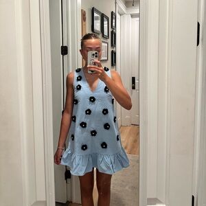 XS Sister Jane dress with knit and pearl flowers